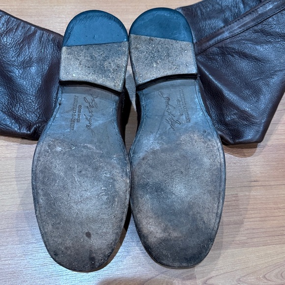 Frye Women's Tall Dark Brown Leather Boots - Picture 7 of 8